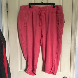 NWT Lane Bryant Livi active pink French terry sweatpants size 18/20